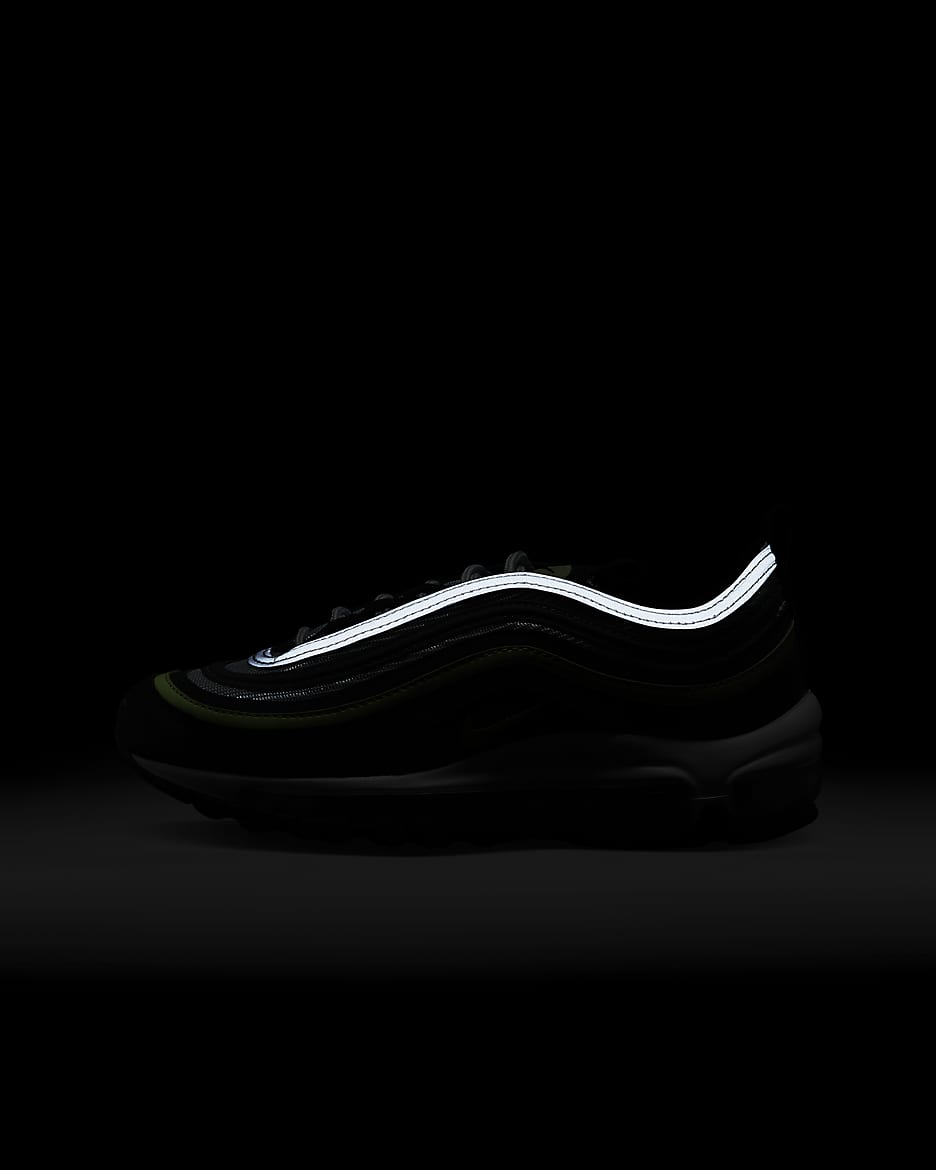 Nike Big Kids Air Max offers 97 White/Volt-Black-Pure Platinum